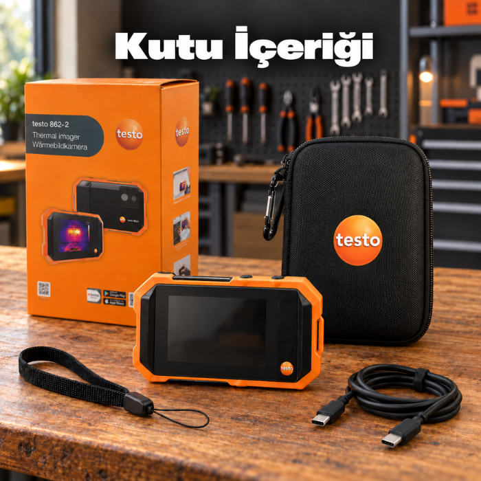 Testo 862-2 termal kamera kutu içeriği