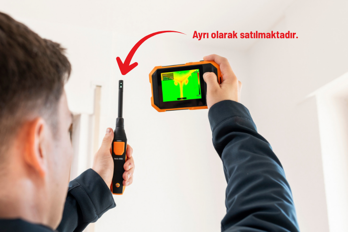 Testo 862-2 nem modu ile yüzeyde küf riski değerlendirmesi