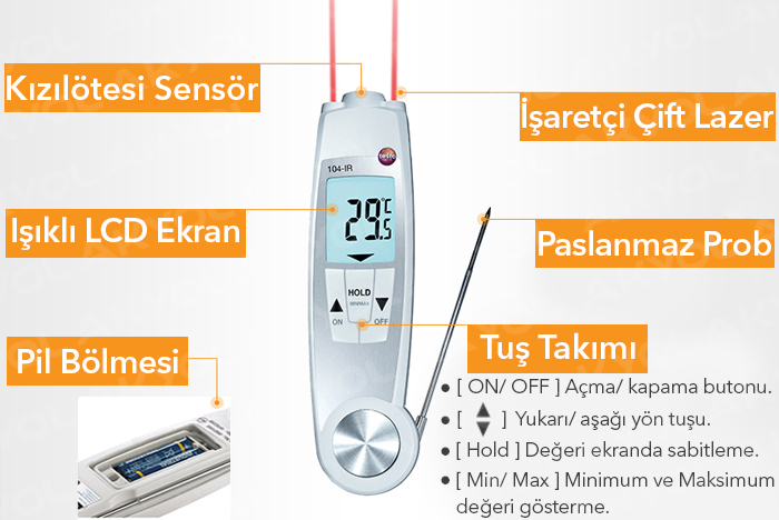testo 104 IR dijital termometre