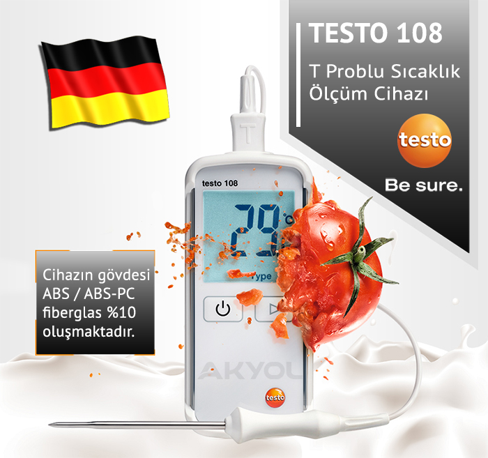 testo 108 k tip prob okuyucu termometre