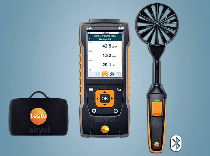 testo 440 bluetoothlu ölçüm cihazı