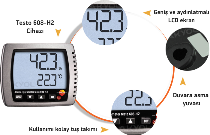 testo 608-2 nem ölçer