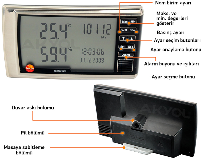 testo 622 termo higrometre