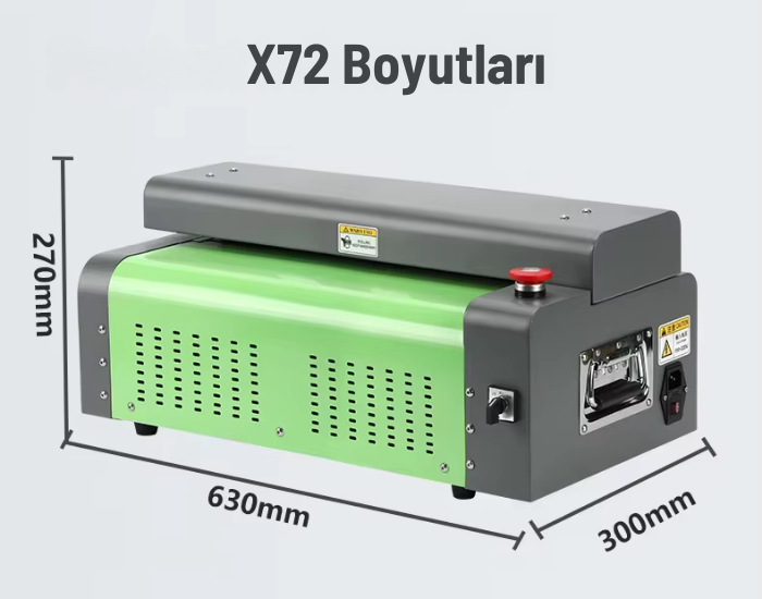 x72 karton kesme makinası ölçüleri